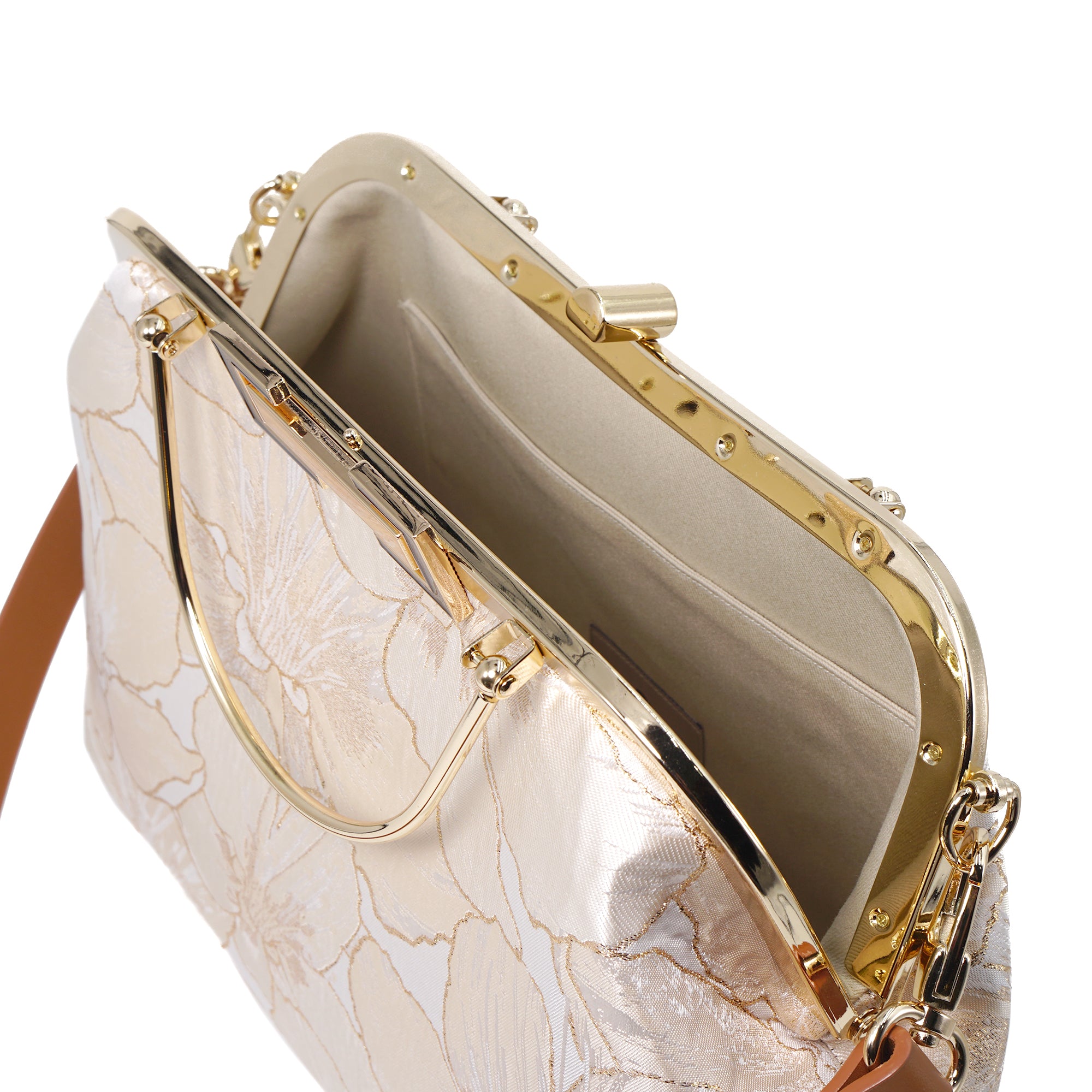 Clasp Shoulder Bag - Gold Lily