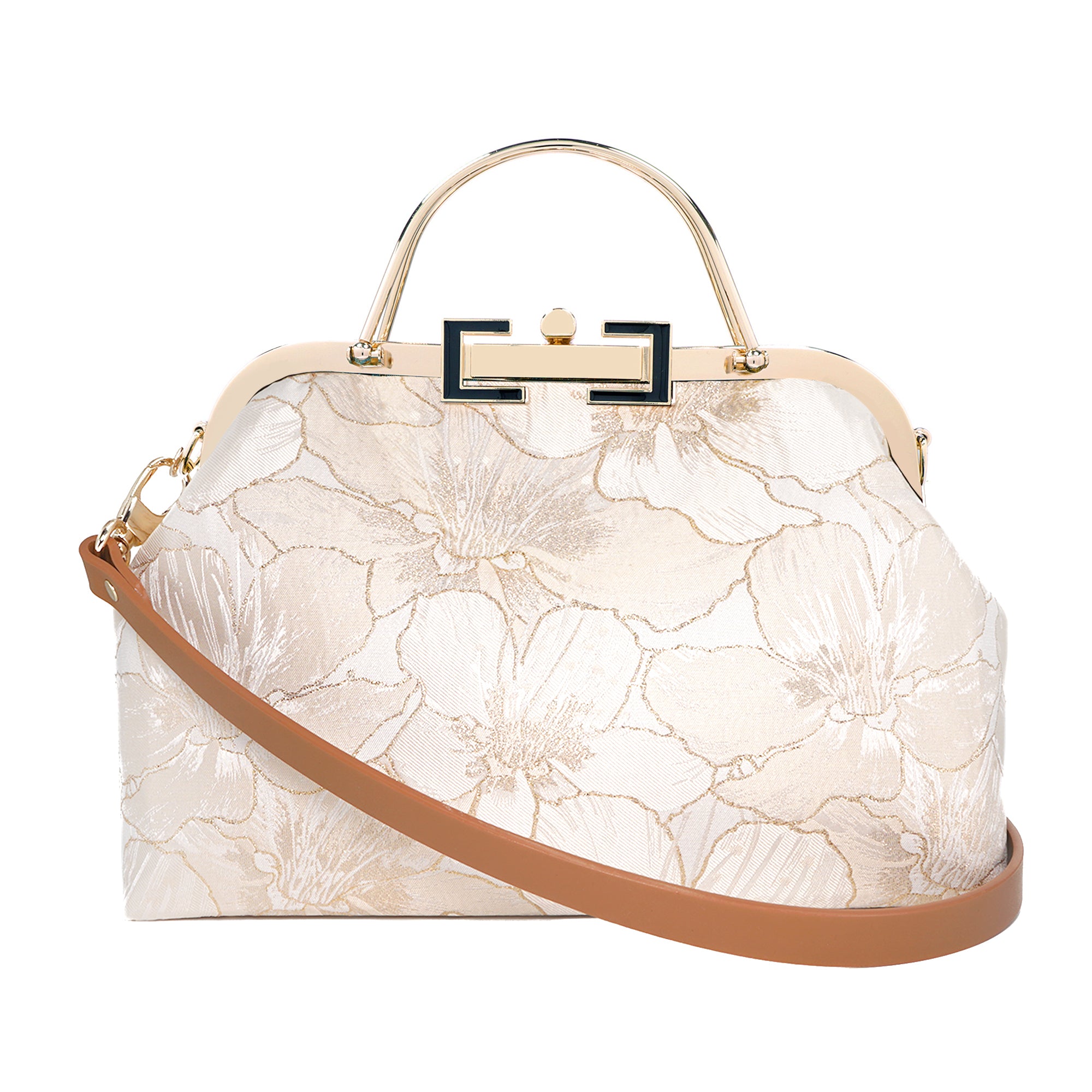 Clasp Shoulder Bag - Gold Lily