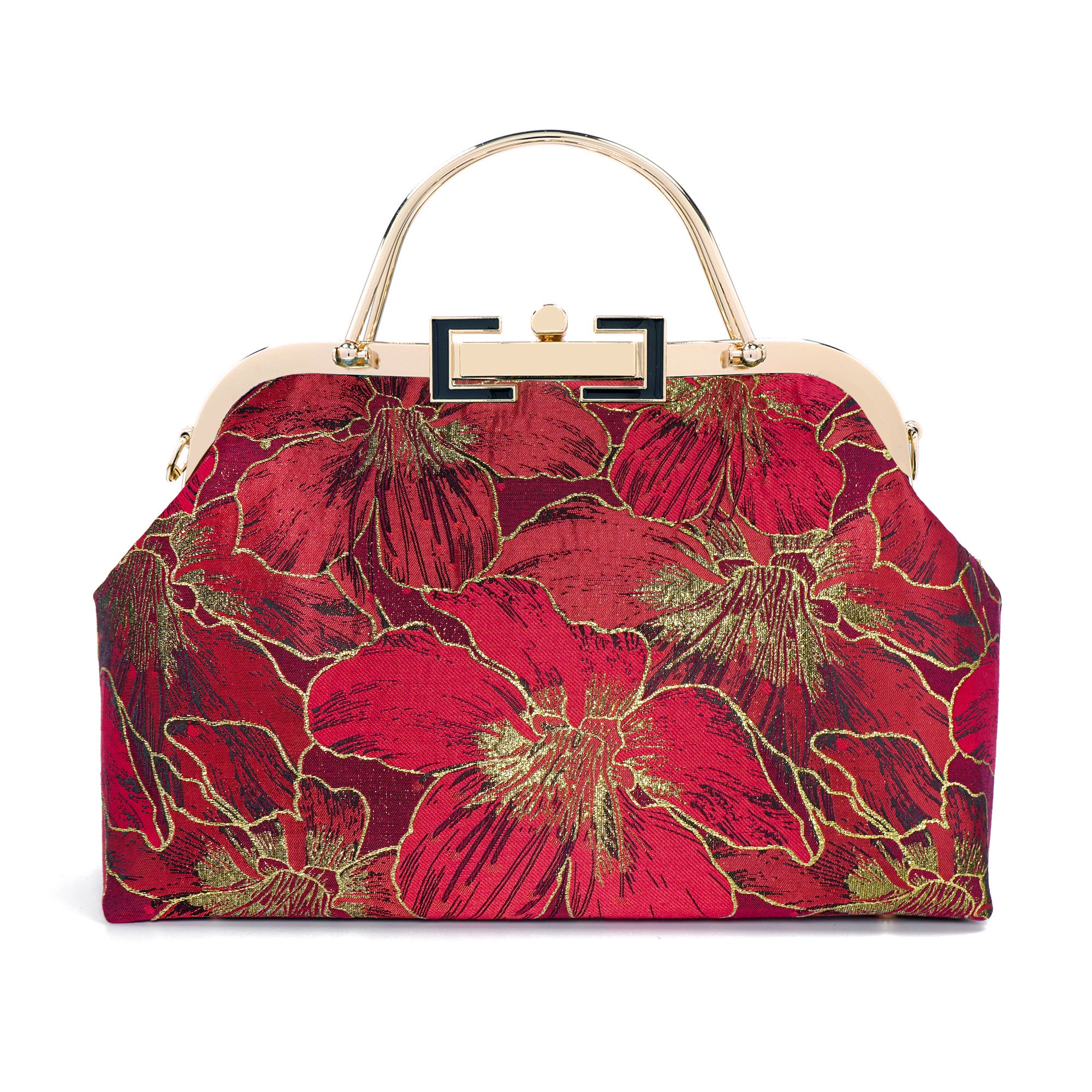 Clasp Shoulder Bag - Gold Lily(RD)