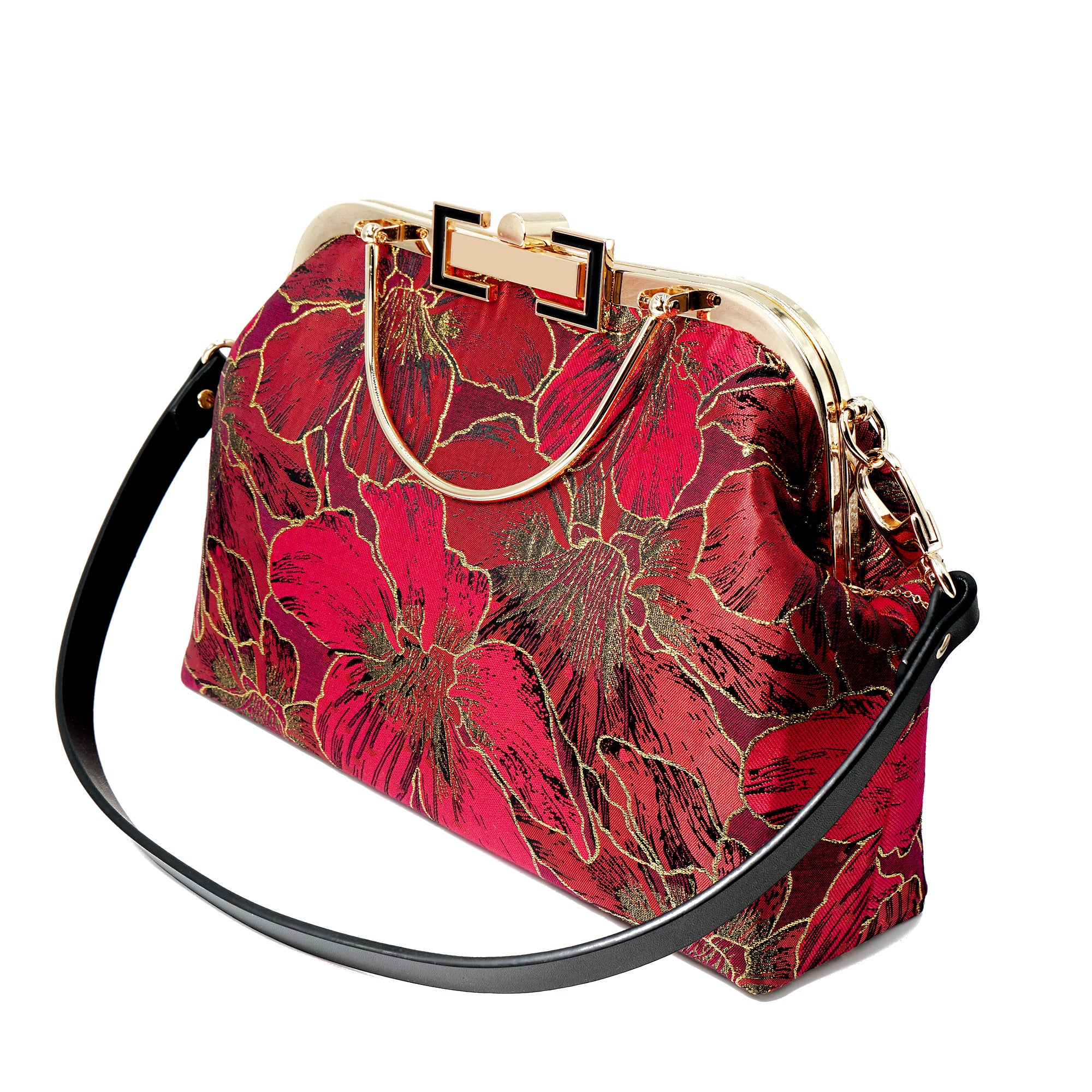 Clasp Shoulder Bag - Gold Lily(RD)