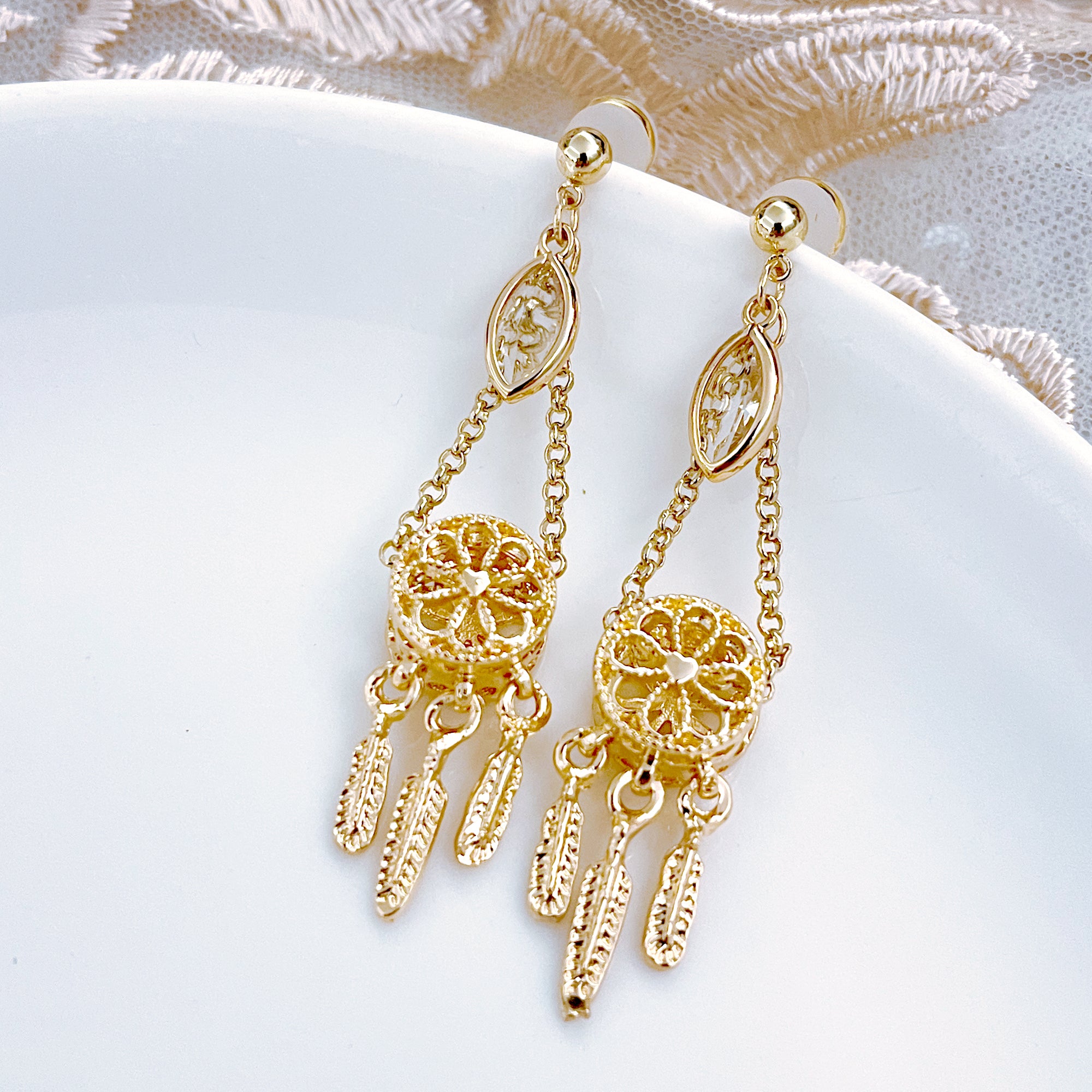 Dreamcatcher Chandelier Earrings