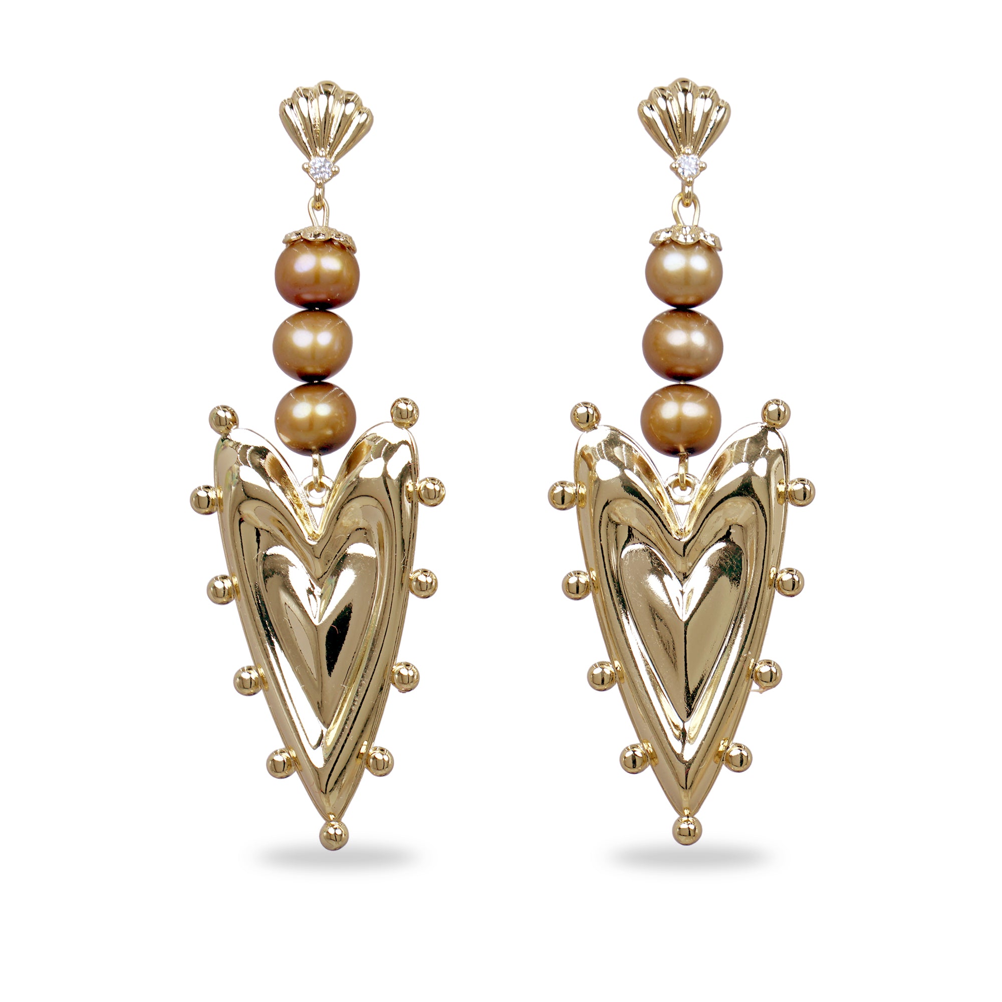 Heart Shap Dangle Earrings