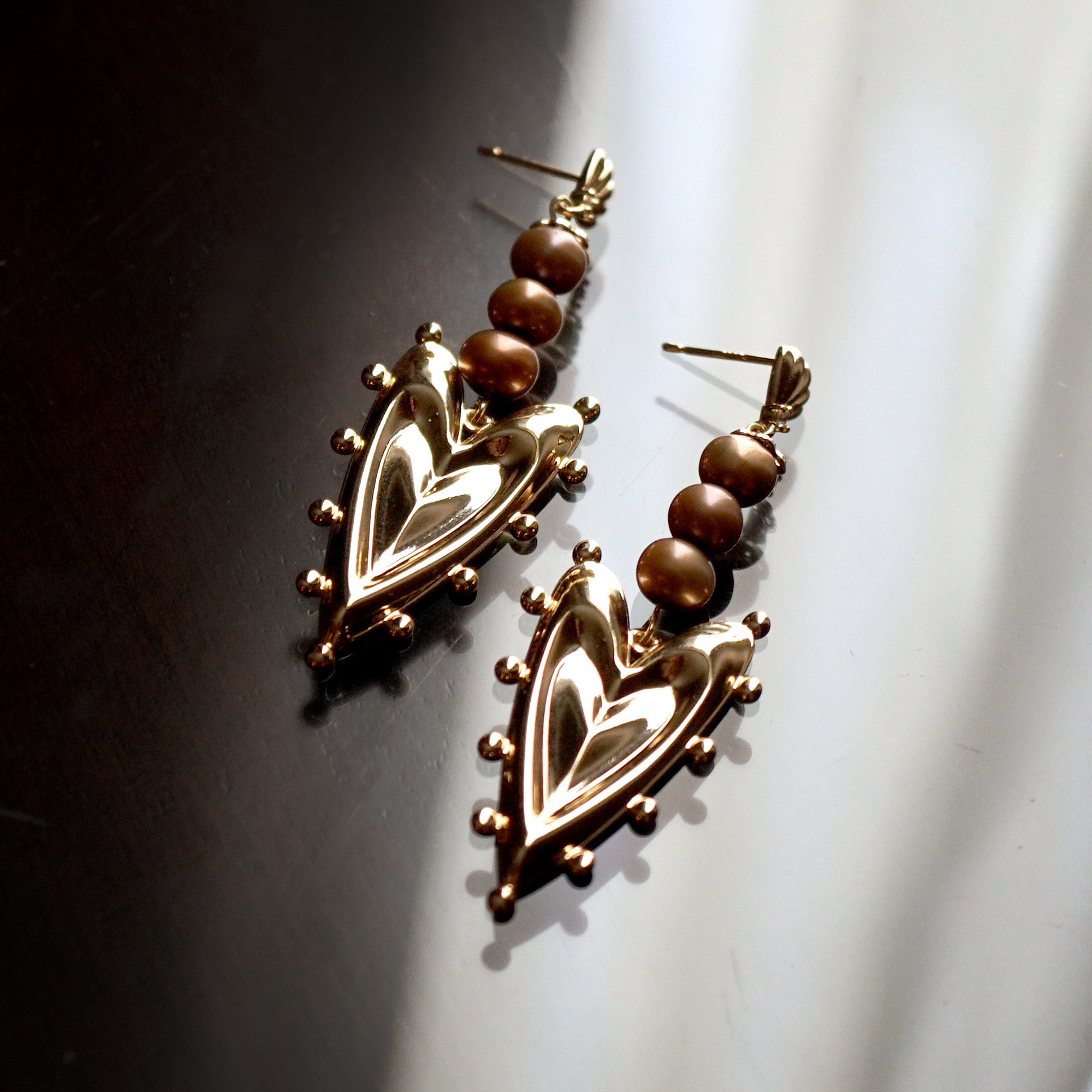 Heart Shap Dangle Earrings