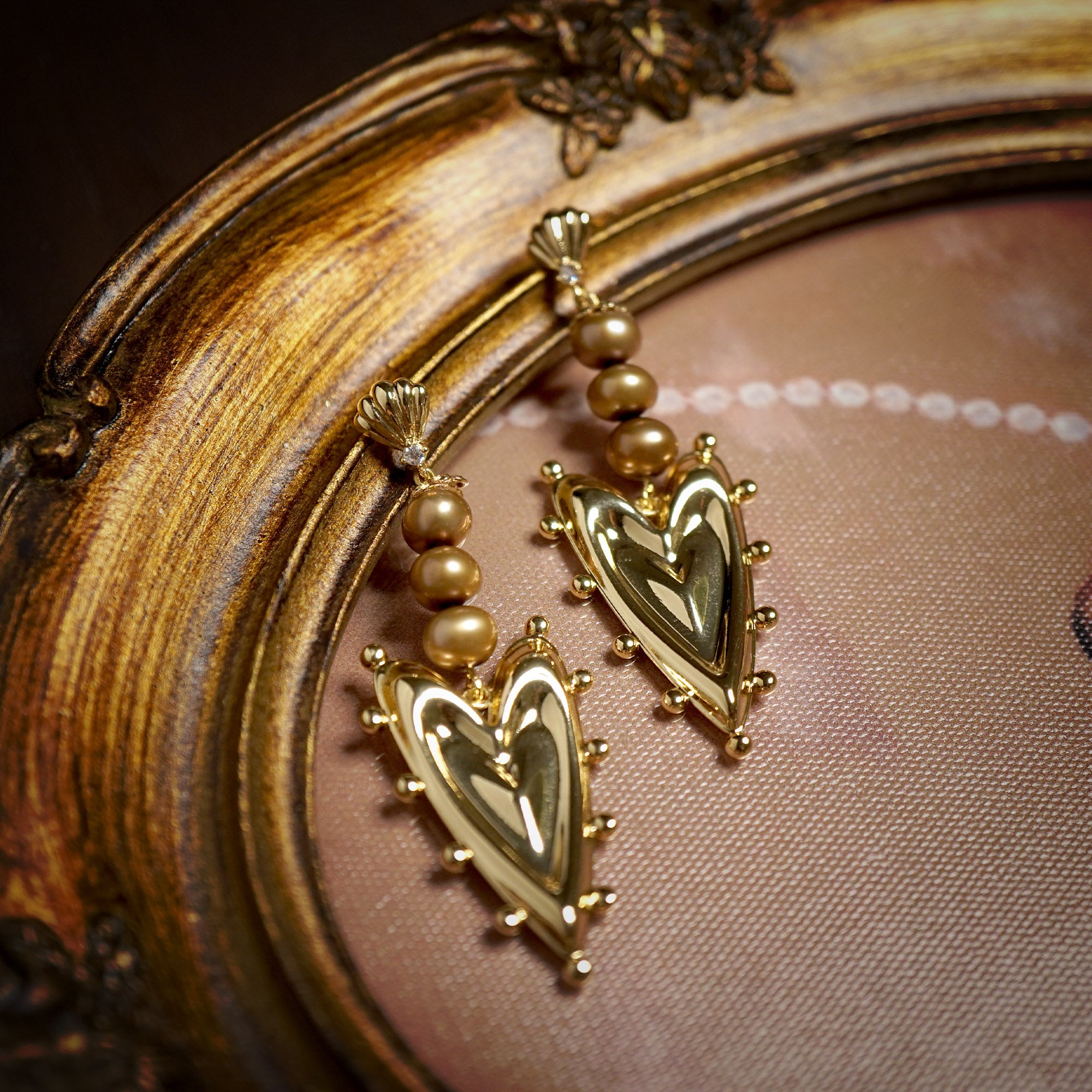 Heart Shap Dangle Earrings