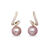 Ribbon Design With Pearl Earrings