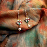 Gold Plated Cross Dangle Earrings