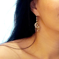 Whisper Star & Moon Chandelier Earrings