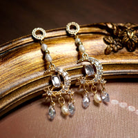 Whisper Star & Moon Chandelier Earrings