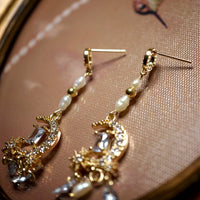 Whisper Star & Moon Chandelier Earrings