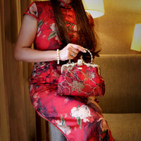 Frame Handbag - Gold Lily