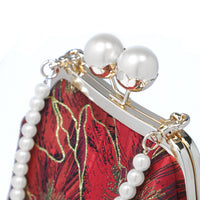 Floral Pearl Clasp Bag - Gold Lily (RD)