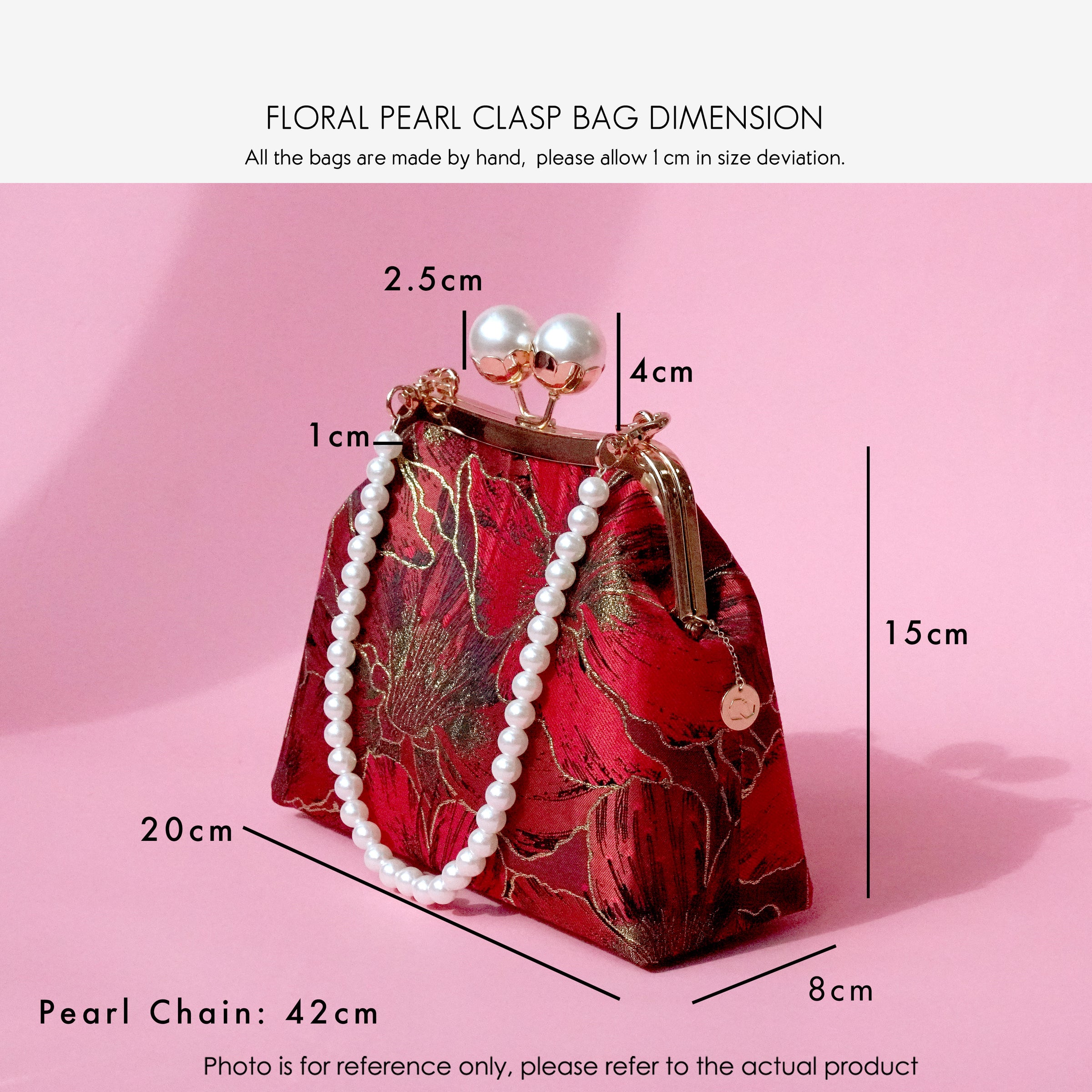 Floral Pearl Clasp Bag - Royal Crest