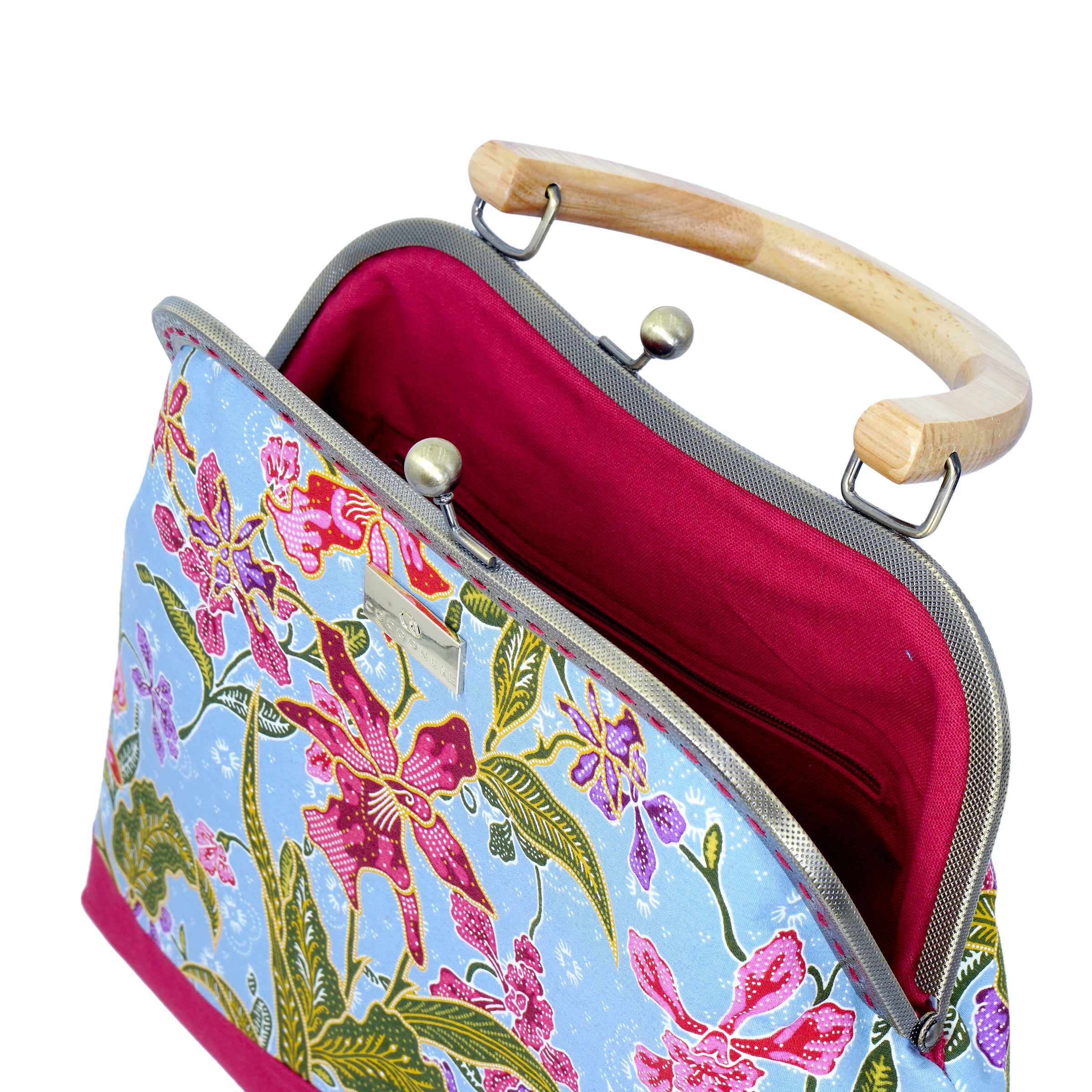 Clasp Handbag - Orchid Garden