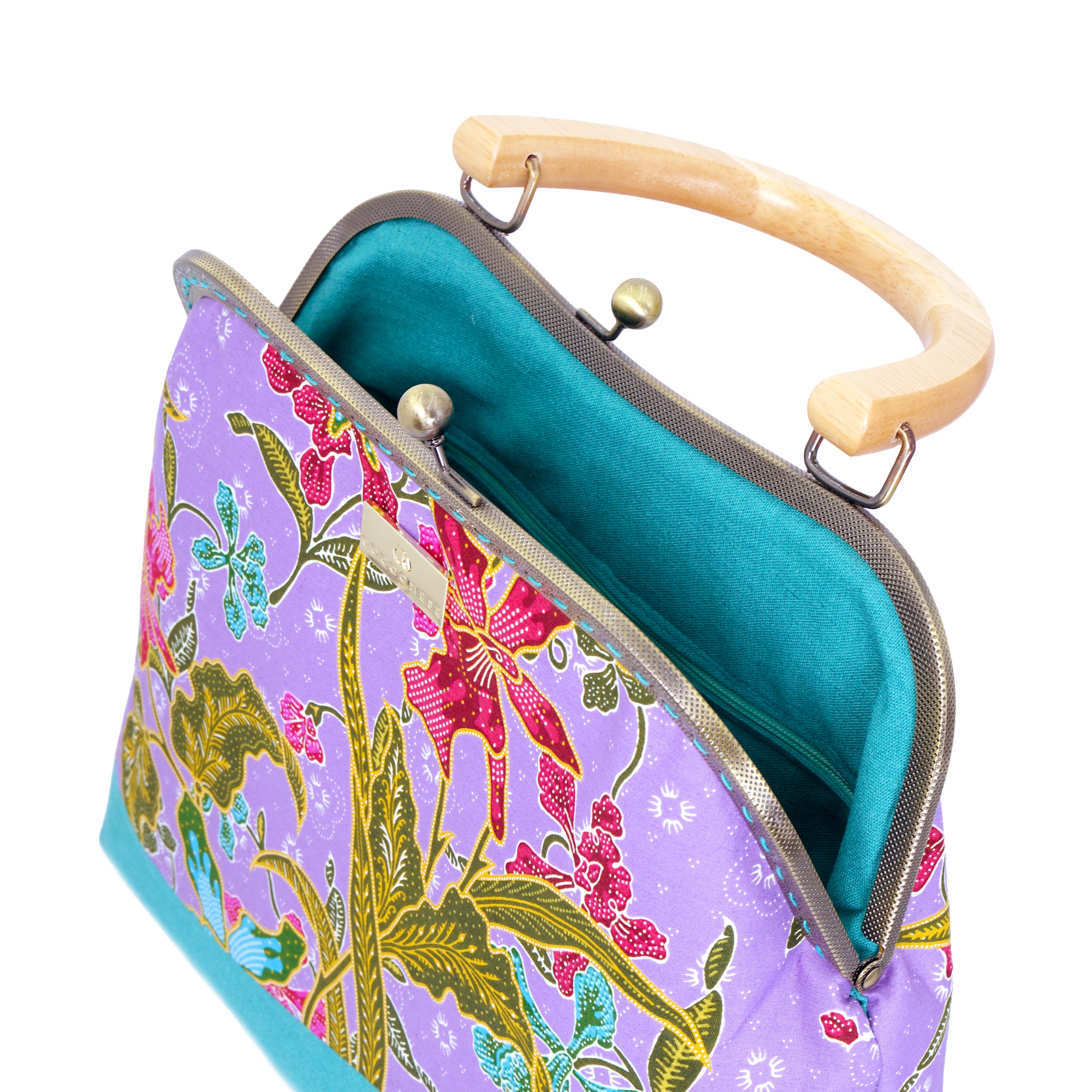 Clasp Handbag - Orchid Garden