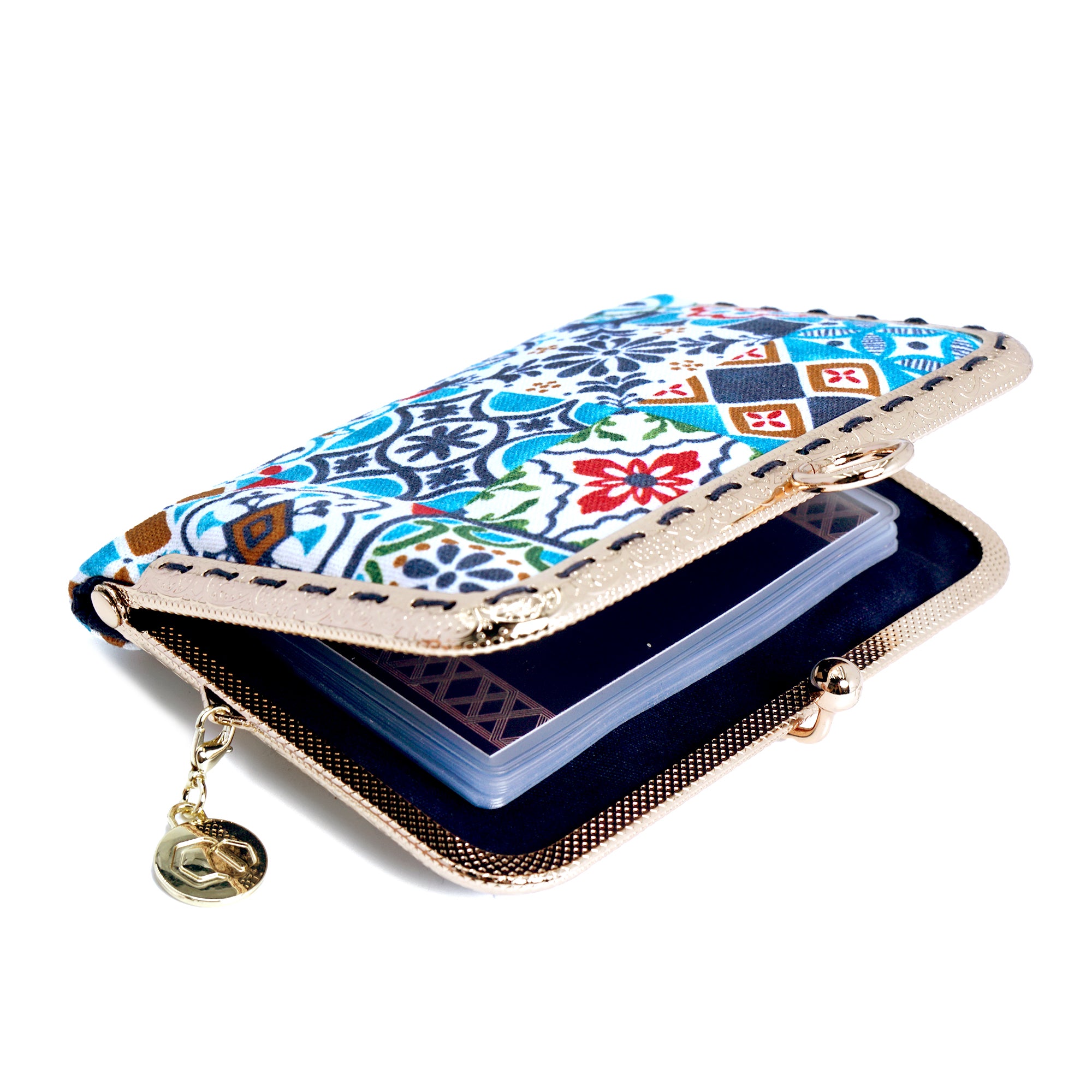 Kiss Clasp Card Holder - Peranakan Tiles
