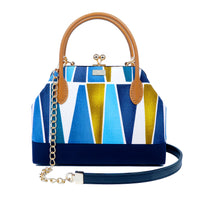 Leather Top-Handle Bag - Blocks