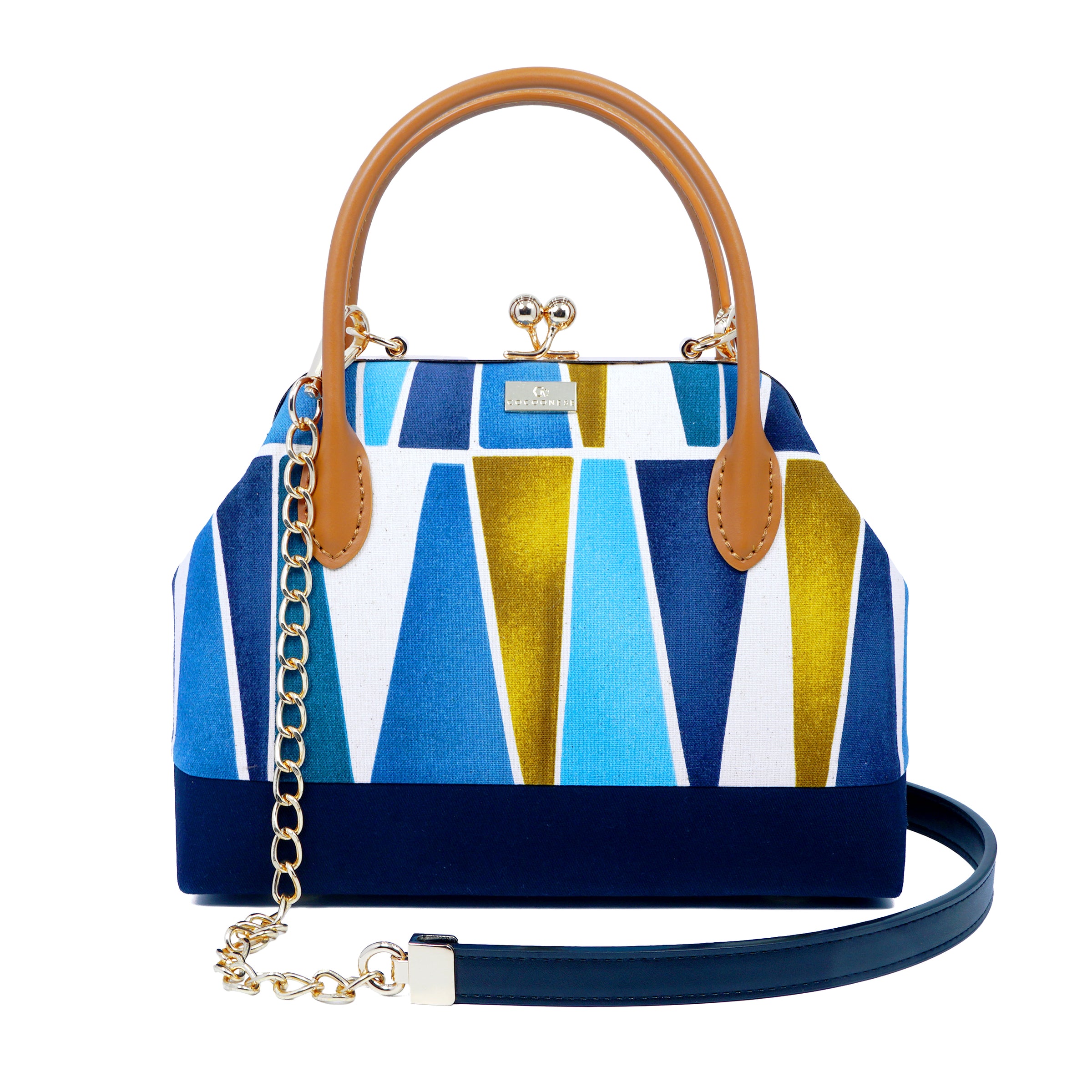 Leather Top-Handle Bag - Blocks