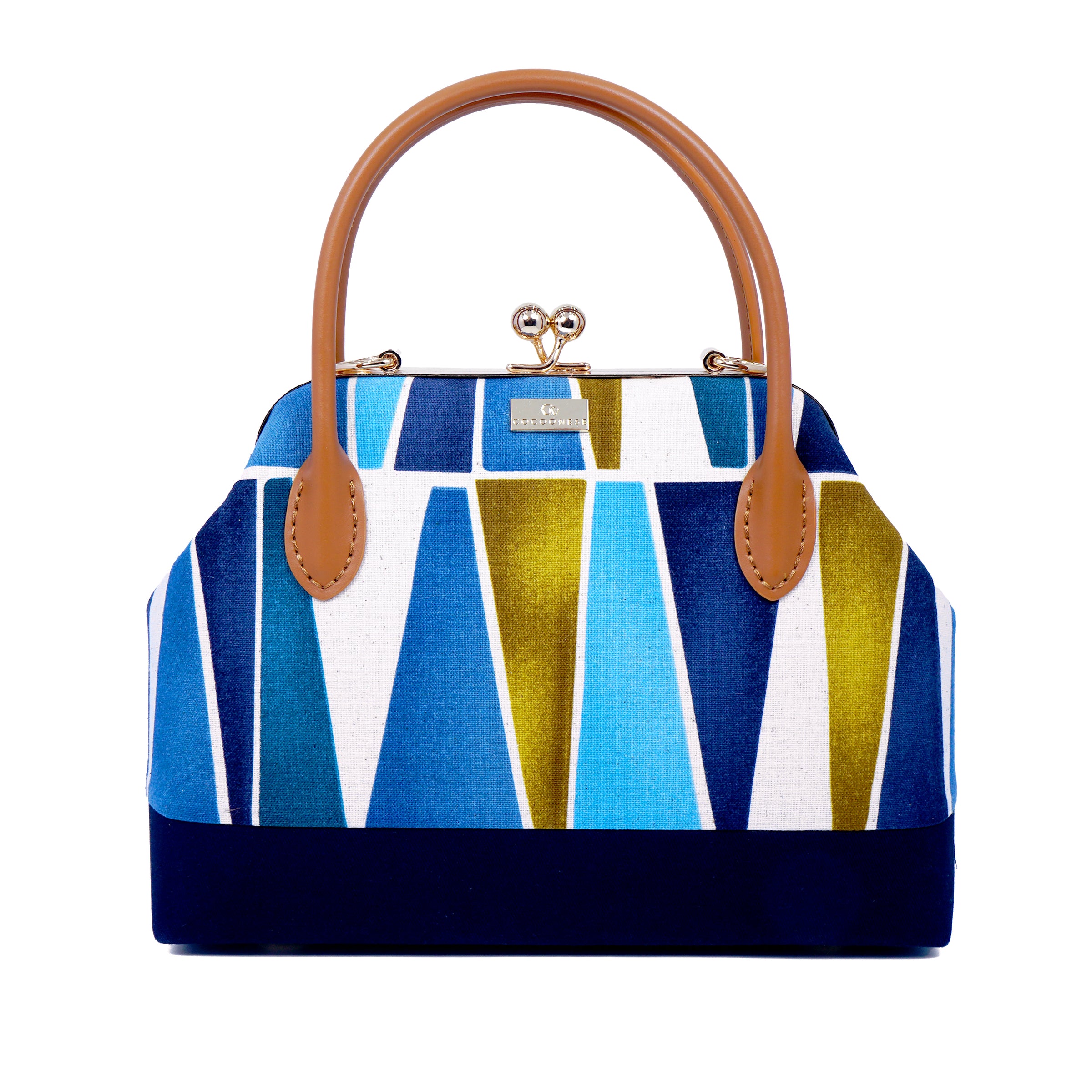 Leather Top-Handle Bag - Blocks