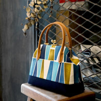 Leather Top-Handle Bag - Blocks