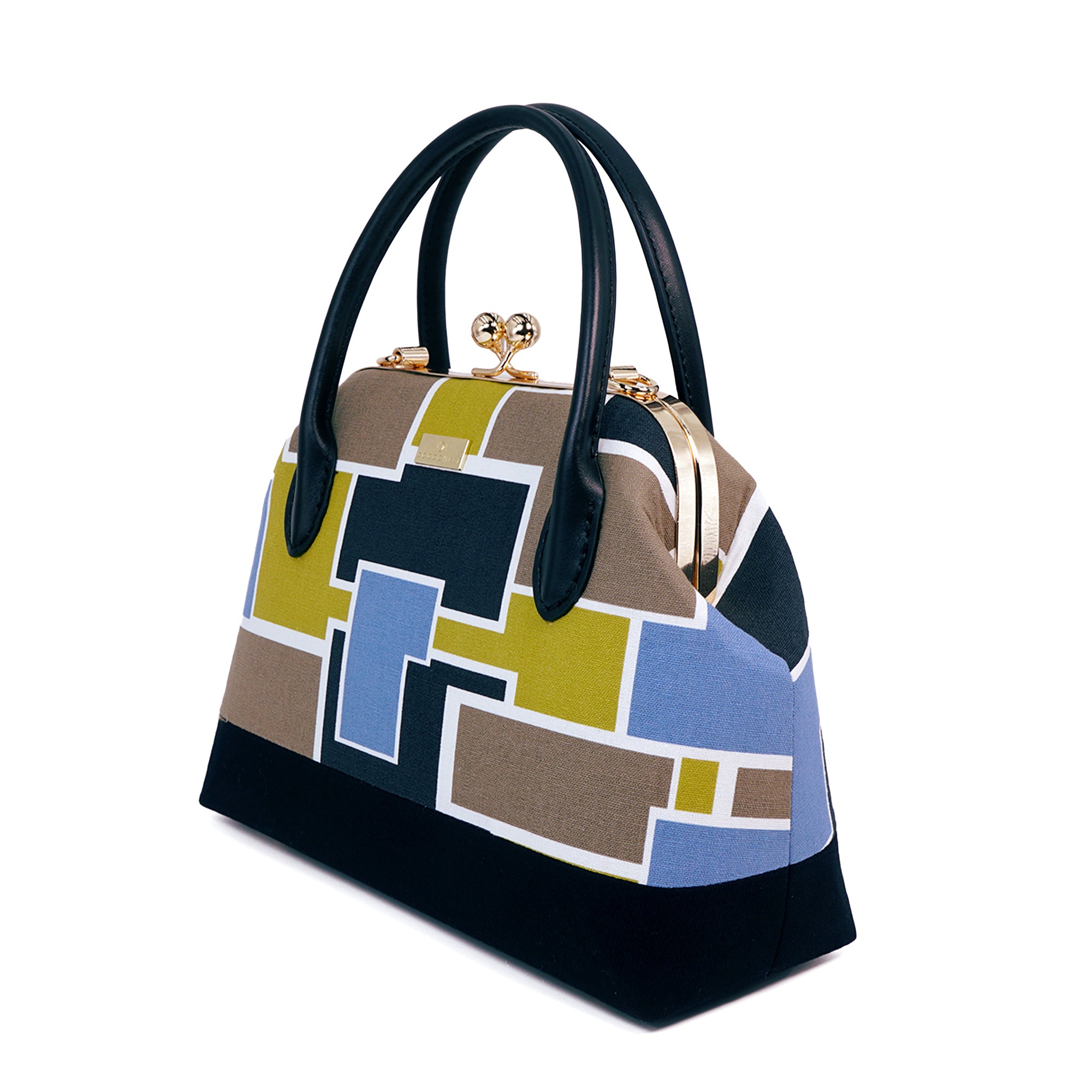 Leather Top-Handle Bag - Mondrian(GN)