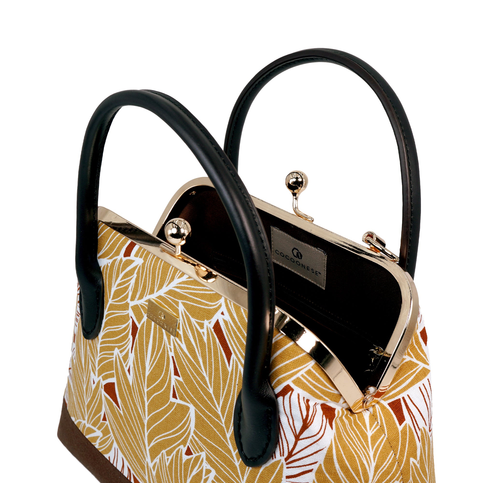 Leather Top-Handle Bag - Vein Ink(BN)