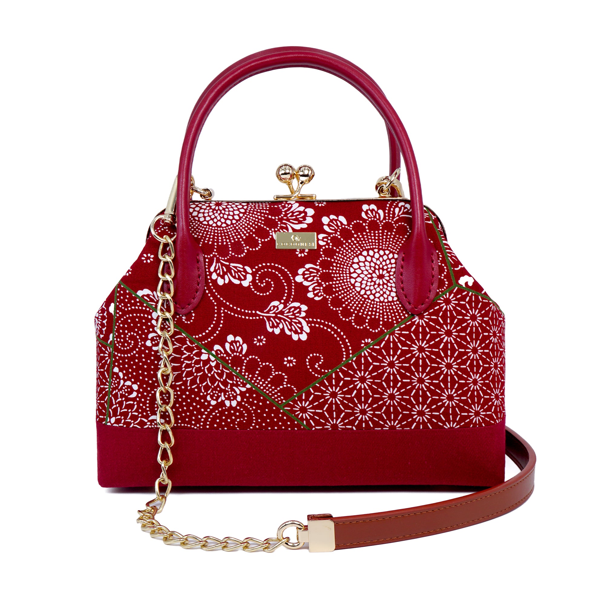Leather Top-Handle Bag - Floral Rub