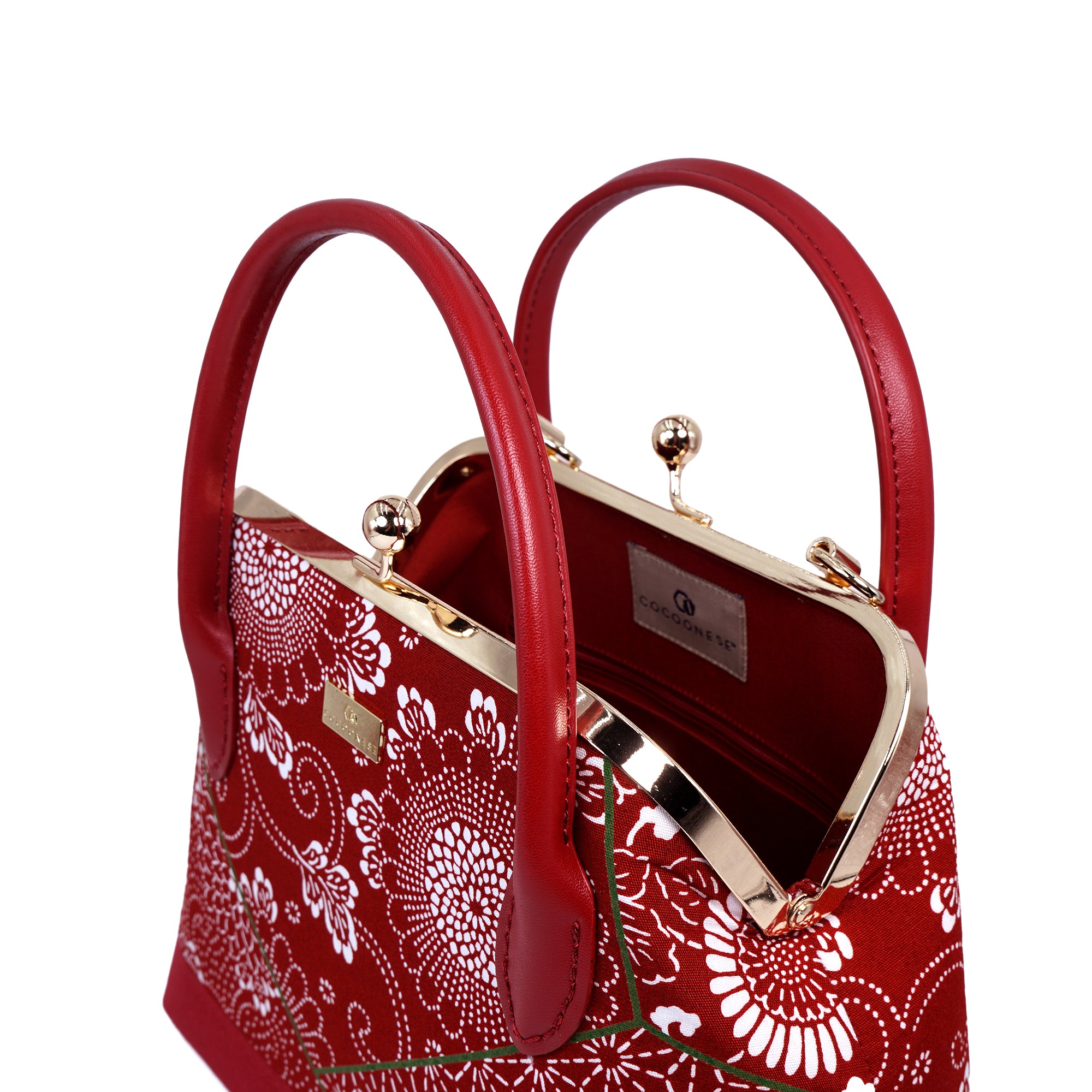 Leather Top-Handle Bag - Floral Rub