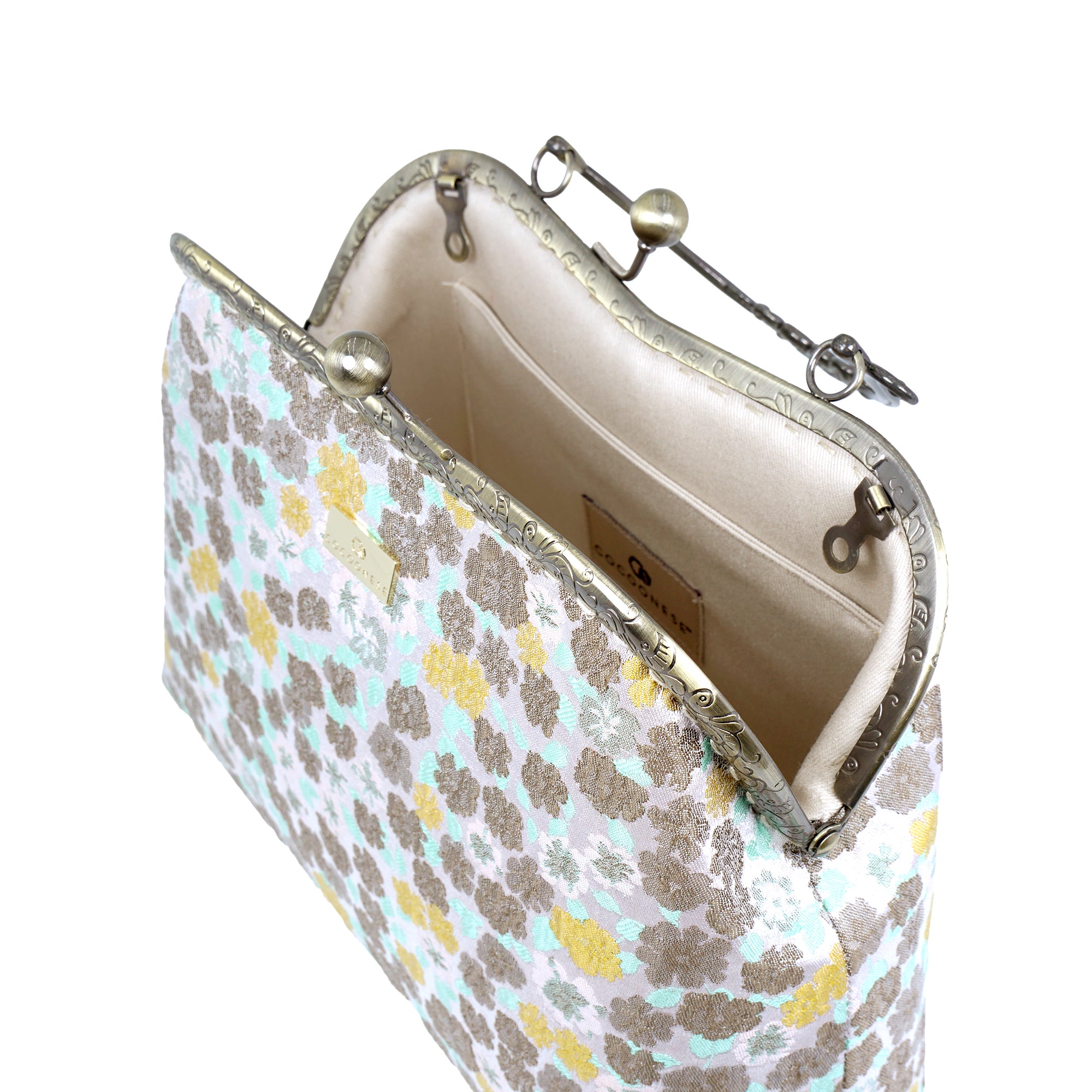 Floral Metal Handle Bag - Yukinohan