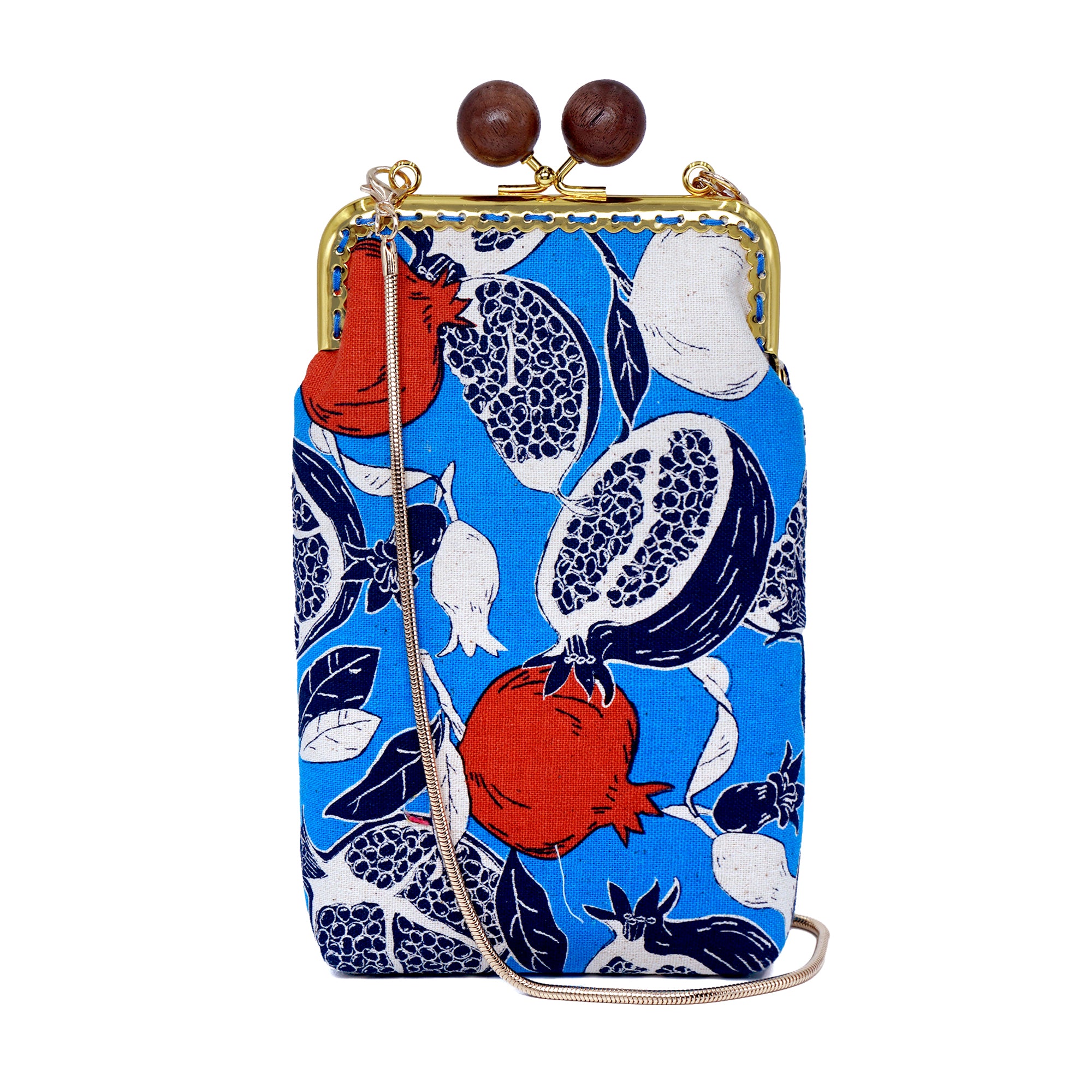 Cell Phone Purse - Blue Pomegranate