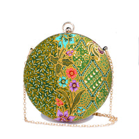 30% OFF - Round Hard Case Bamboo Handle Bag - Parterre(GN)