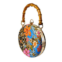 30% OFF - Round Hard Case Bamboo Handle Bag - Jlamprang(BL)