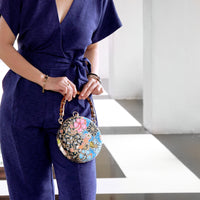 30% OFF - Round Hard Case Bamboo Handle Bag - Jlamprang(BL)