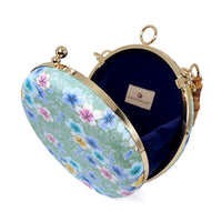 Round Hard Case Bamboo Handle Bag - Nagoya