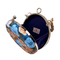 Round Hard Case Bamboo Handle Bag - Beverly