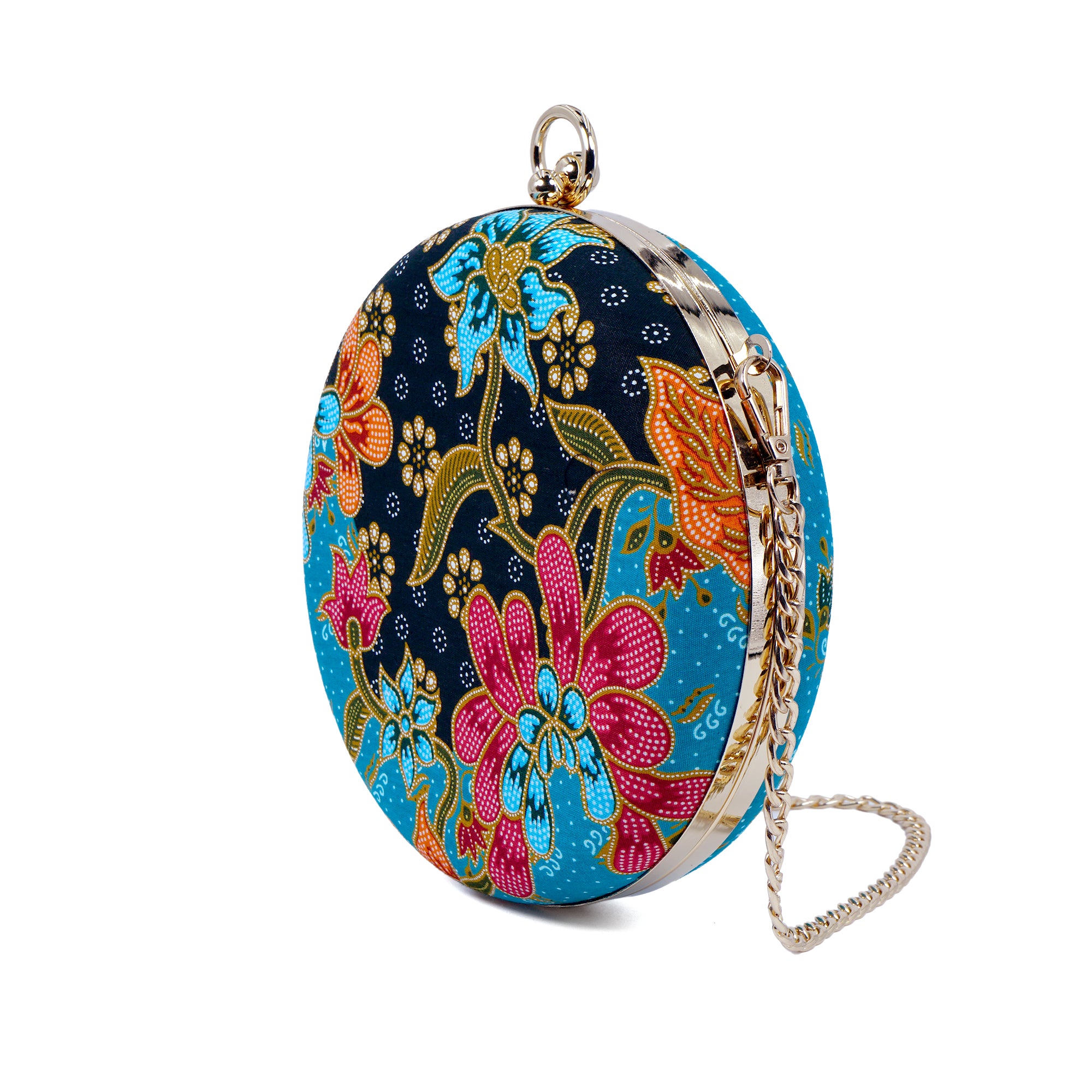 Round Hard Case Bamboo Handle Bag - Canva