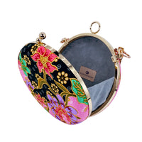 Round Hard Case Bamboo Handle Bag - Canva