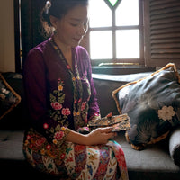 Nyonya Kebaya Blouse - Anggun Ungu (size: M)