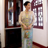 Batik Sarong Wrapped Skirt - Melati Salju (LG)