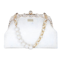 Rhinestone Frame Clutch Bag - Diamond