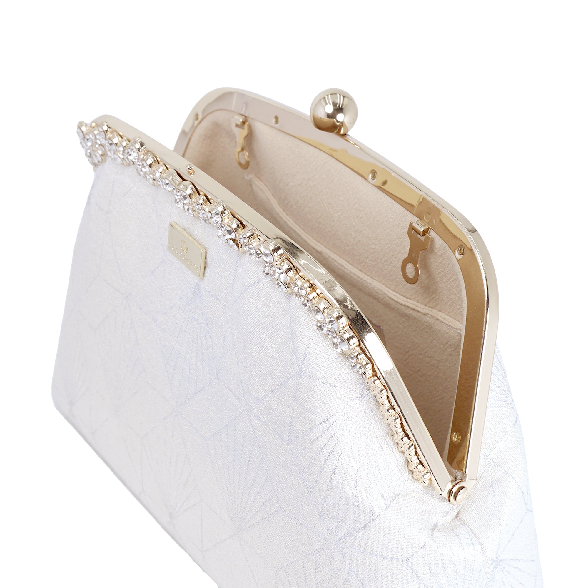 Rhinestone Frame Clutch Bag - Diamond
