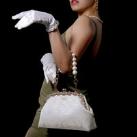 Rhinestone Frame Clutch Bag - Diamond