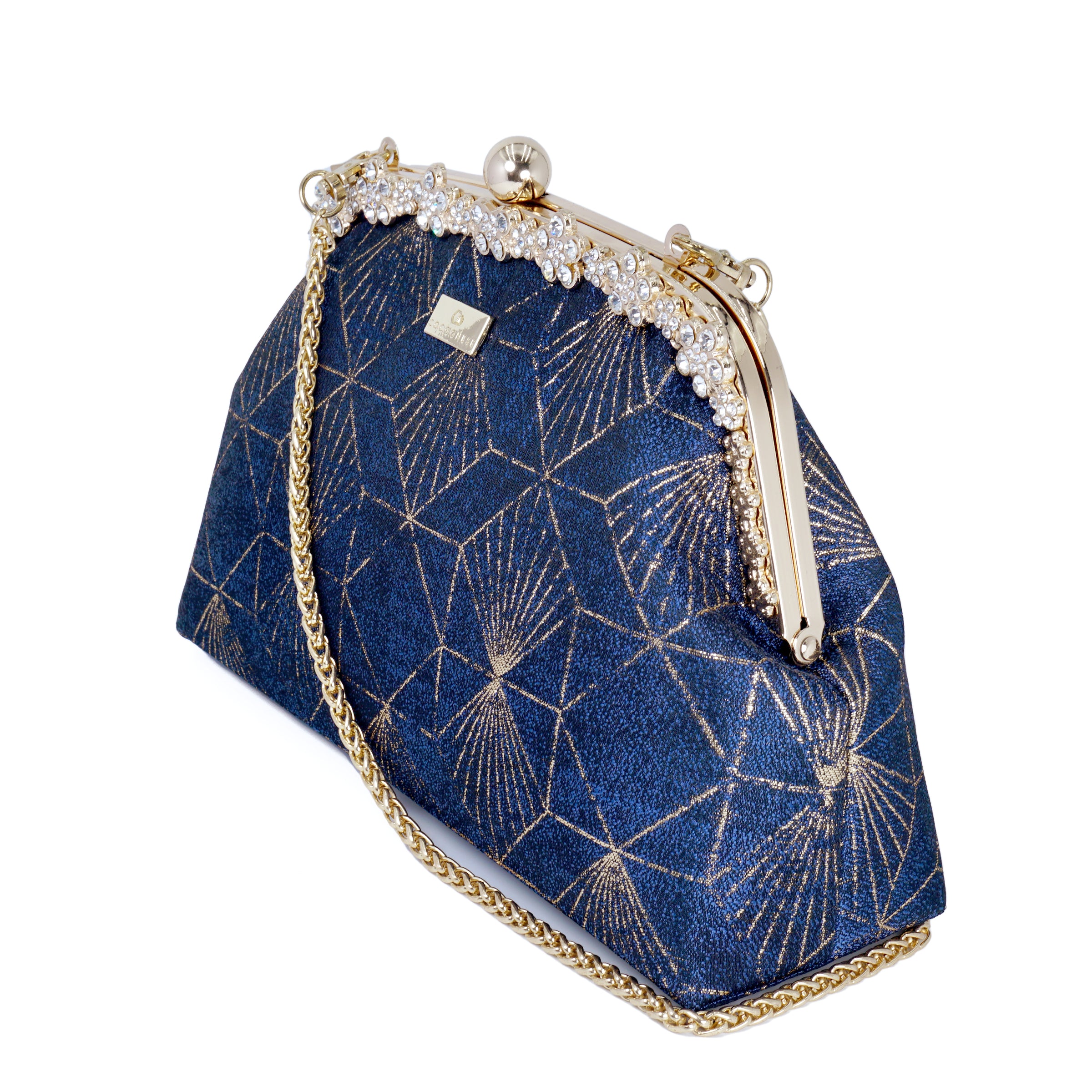 Rhinestone Frame Clutch Bag - Diamond