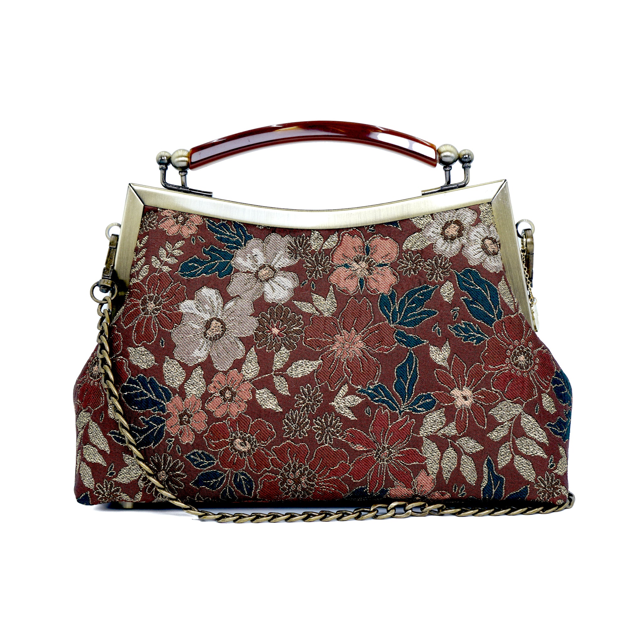 50% OFF - Amber Resin Top Handle Bag