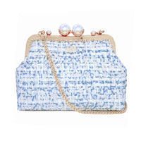 Acrylic Chain Tweed Shoulder Bag
