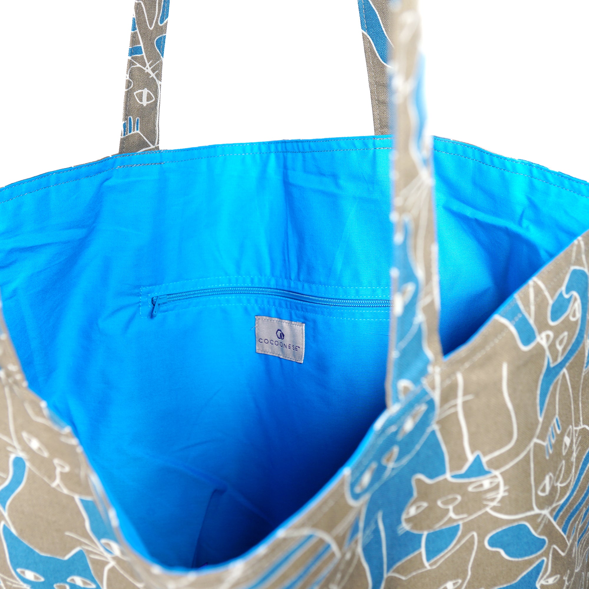 Shopper Tote Bag - Finch Cat