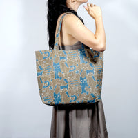 Shopper Tote Bag - Finch Cat
