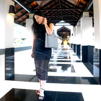 20% OFF - Zipper Top Tote Bag - Houndstooth Check(BK)