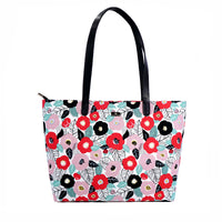 20% OFF - Zipper Top Tote Bag - Tsubaki Garden