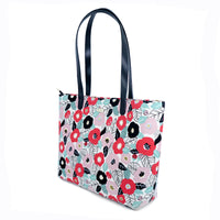 20% OFF - Zipper Top Tote Bag - Tsubaki Garden