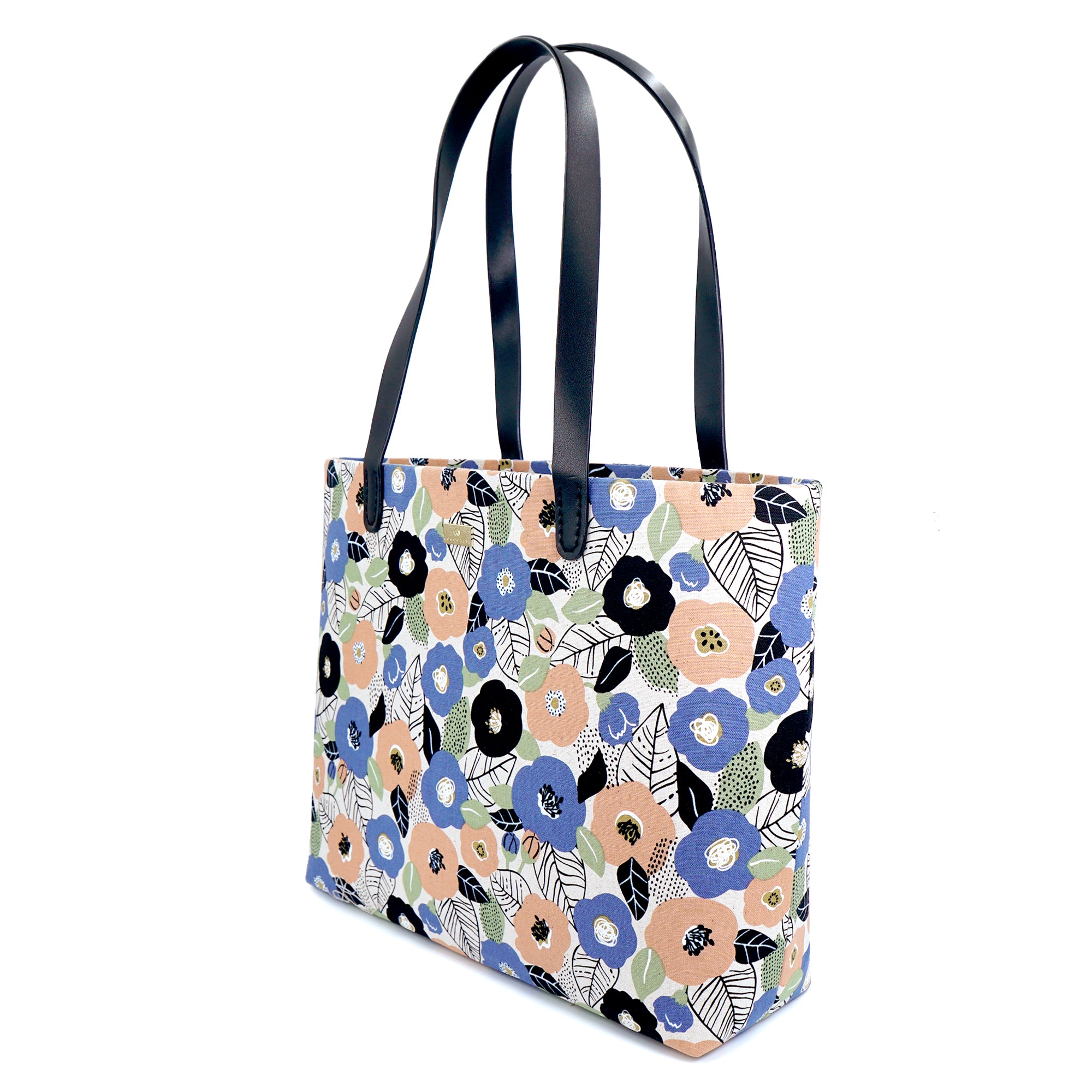 20% OFF - Zipper Top Tote Bag - Tsubaki Garden